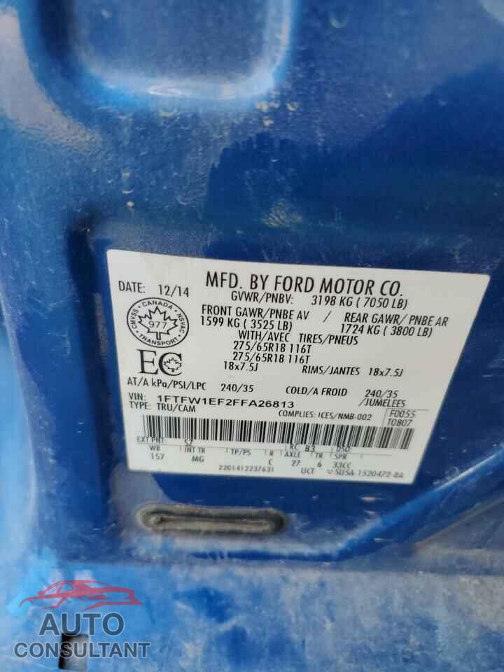 FORD F-150 2015 - 1FTFW1EF2FFA26813