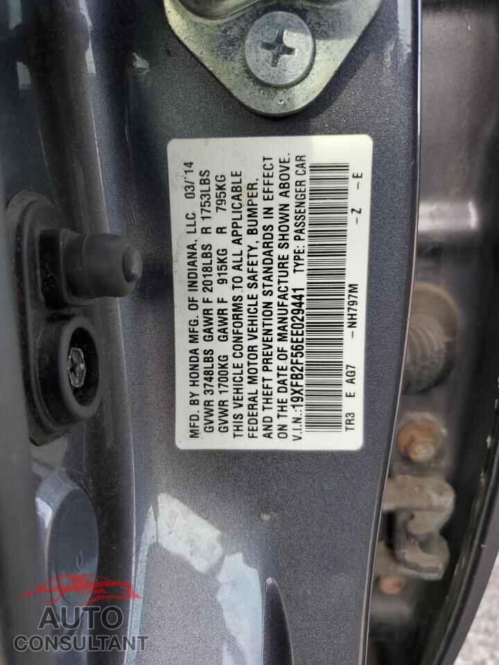 HONDA CIVIC 2014 - 19XFB2F56EE029441