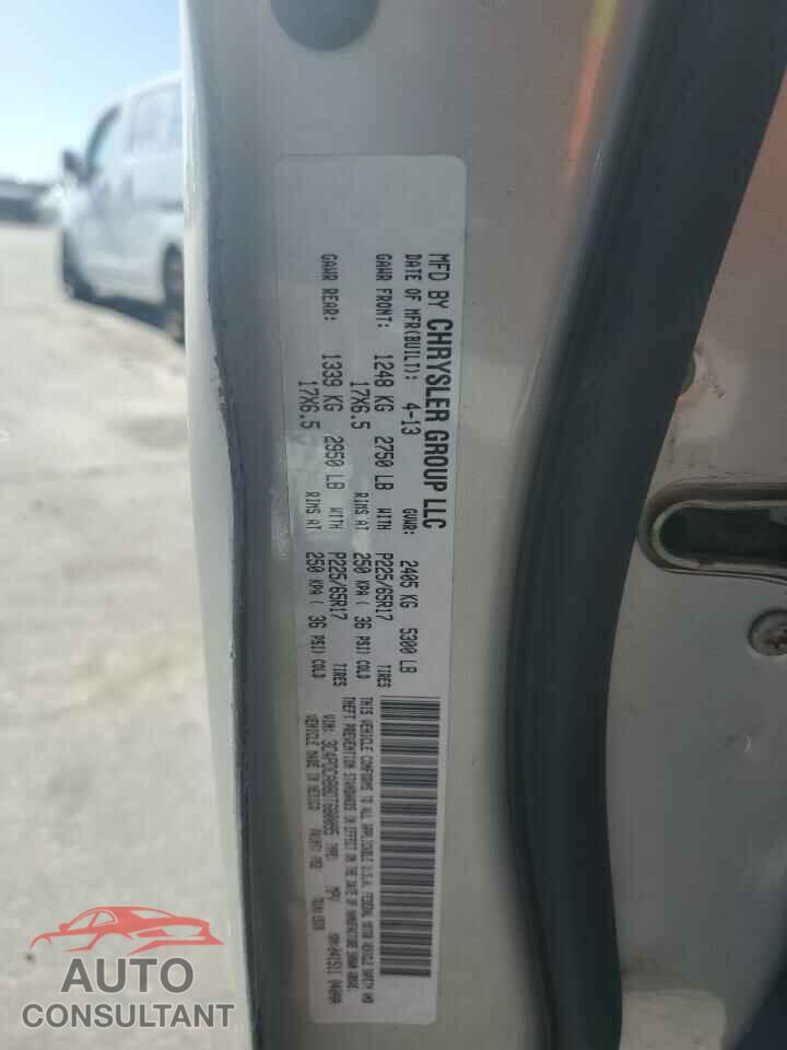 DODGE JOURNEY 2013 - 3C4PDCAB8DT680095