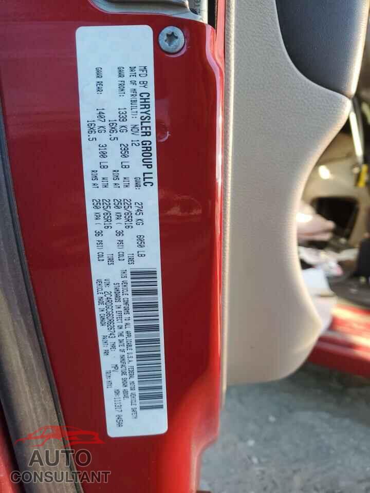 DODGE CARAVAN 2013 - 2C4RDGCG6DR626743