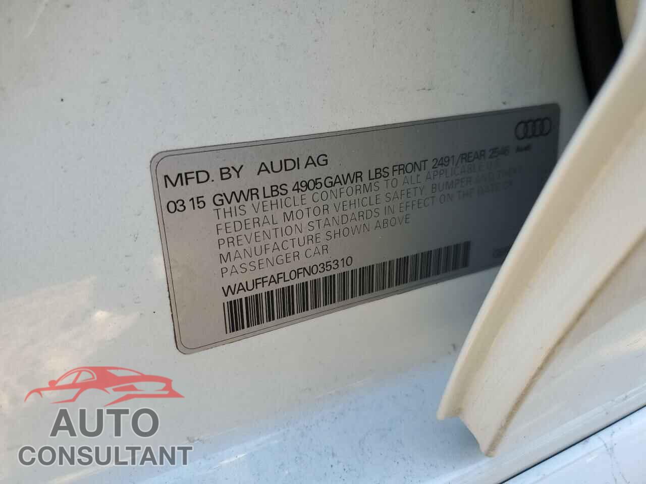 AUDI A4 2015 - WAUFFAFL0FN035310
