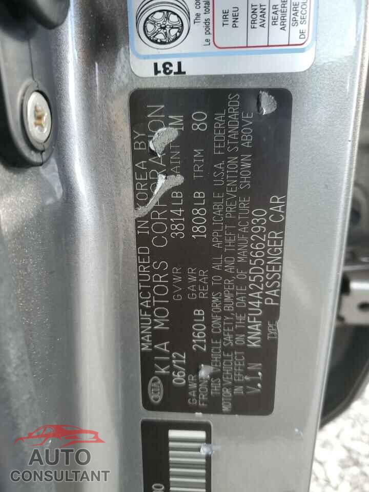 KIA FORTE 2013 - KNAFU4A25D5662930