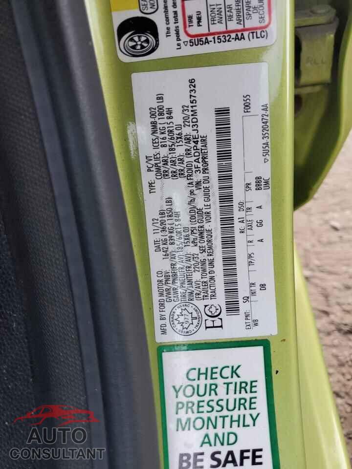 FORD FIESTA 2013 - 3FADP4EJ3DM157326