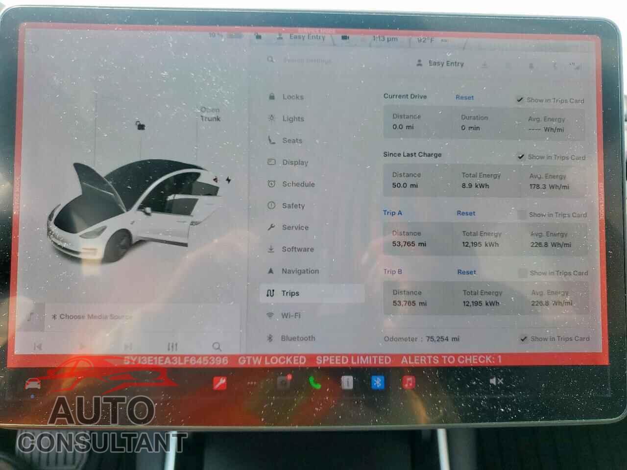 TESLA MODEL 3 2020 - 5YJ3E1EA3LF645396