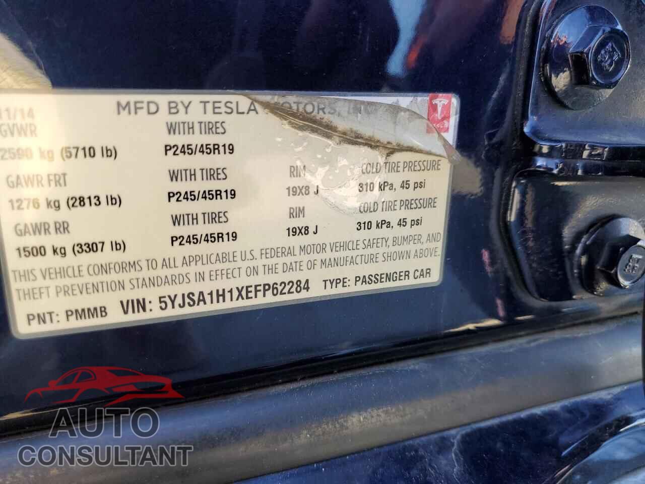 TESLA MODEL S 2014 - 5YJSA1H1XEFP62284