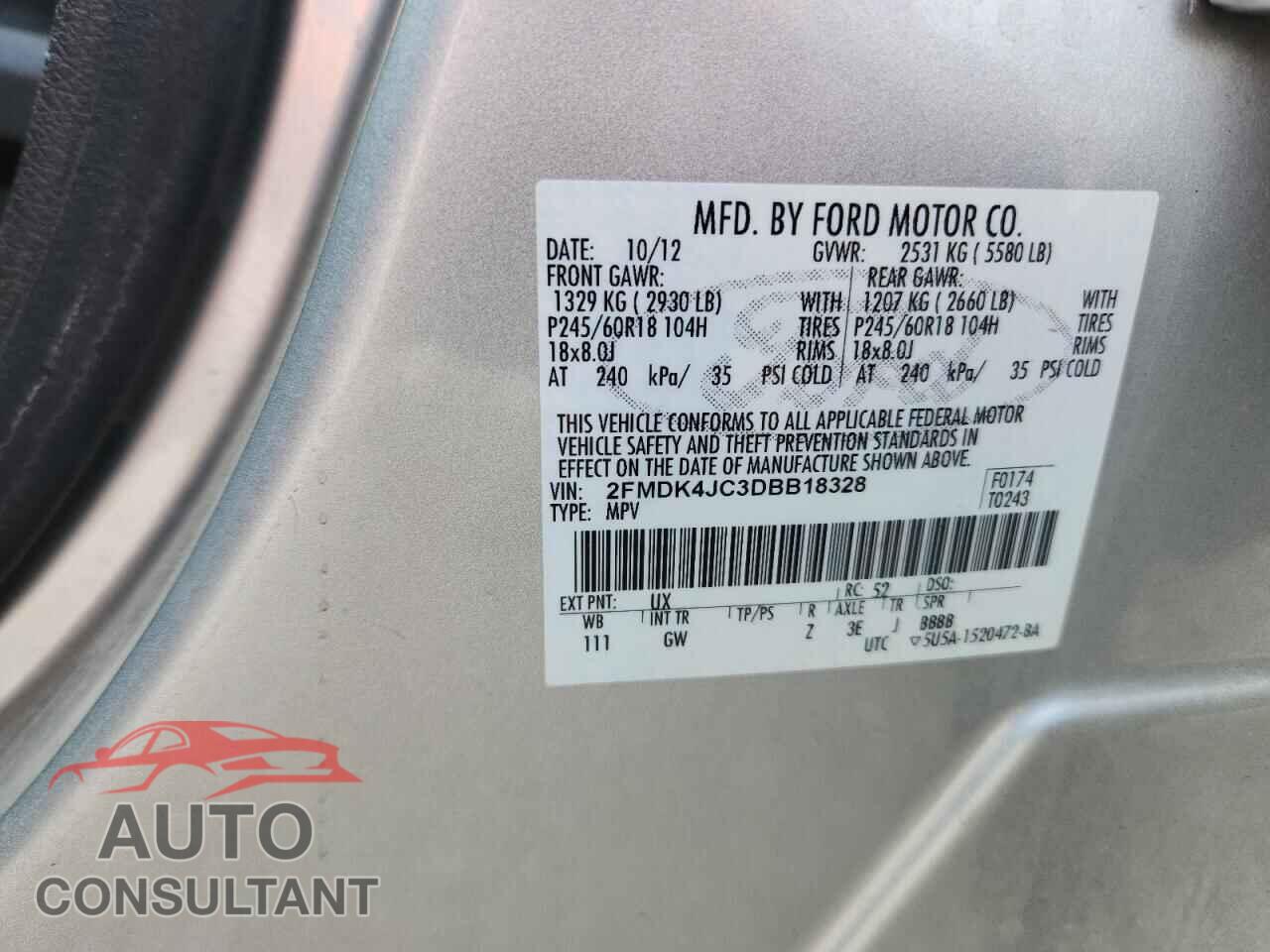 FORD EDGE 2013 - 2FMDK4JC3DBB18328