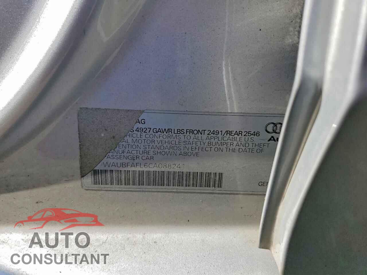 AUDI A4 2012 - WAUBFAFL6CA088241