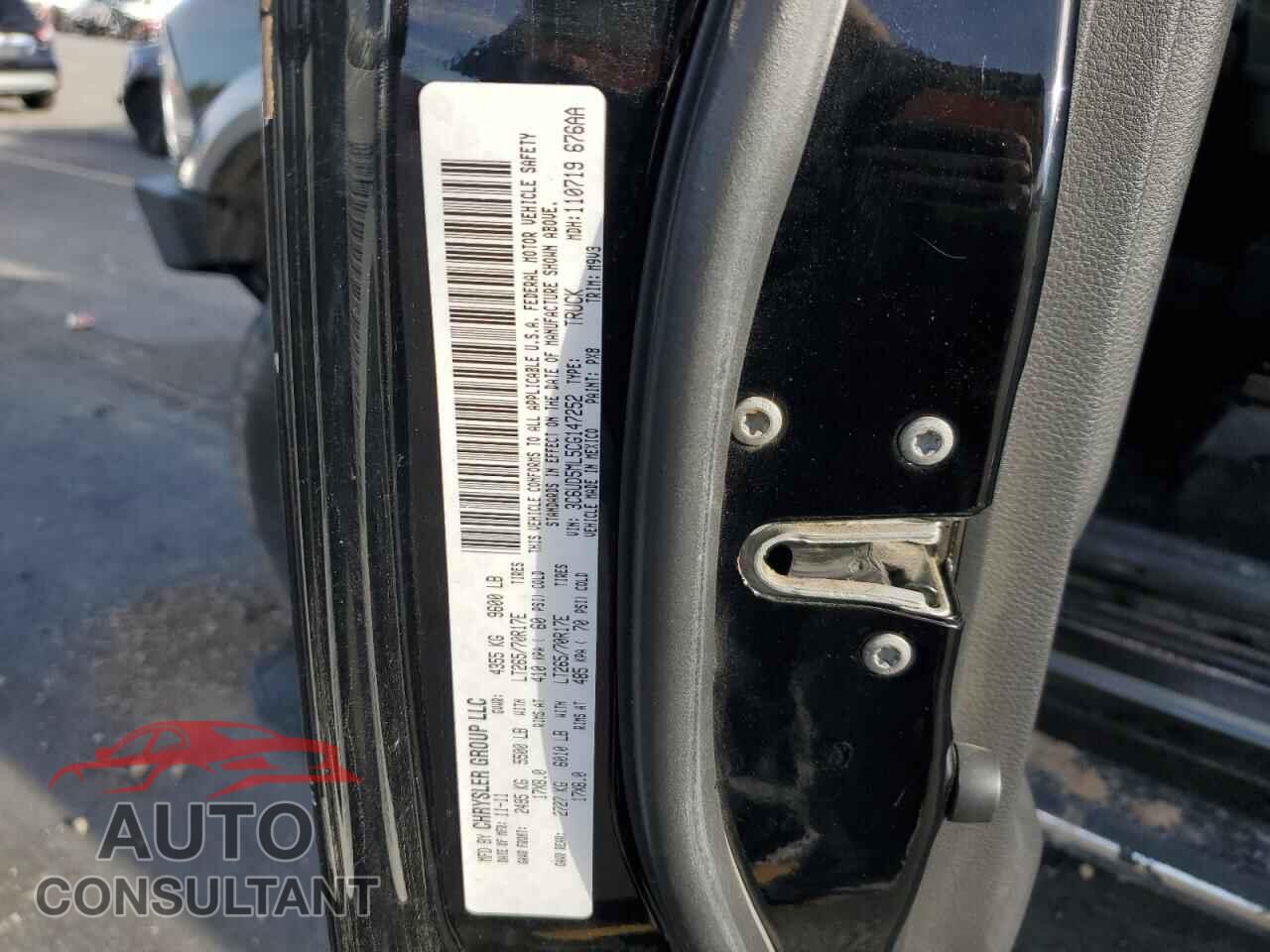 DODGE RAM 2500 2012 - 3C6UD5ML5CG147252