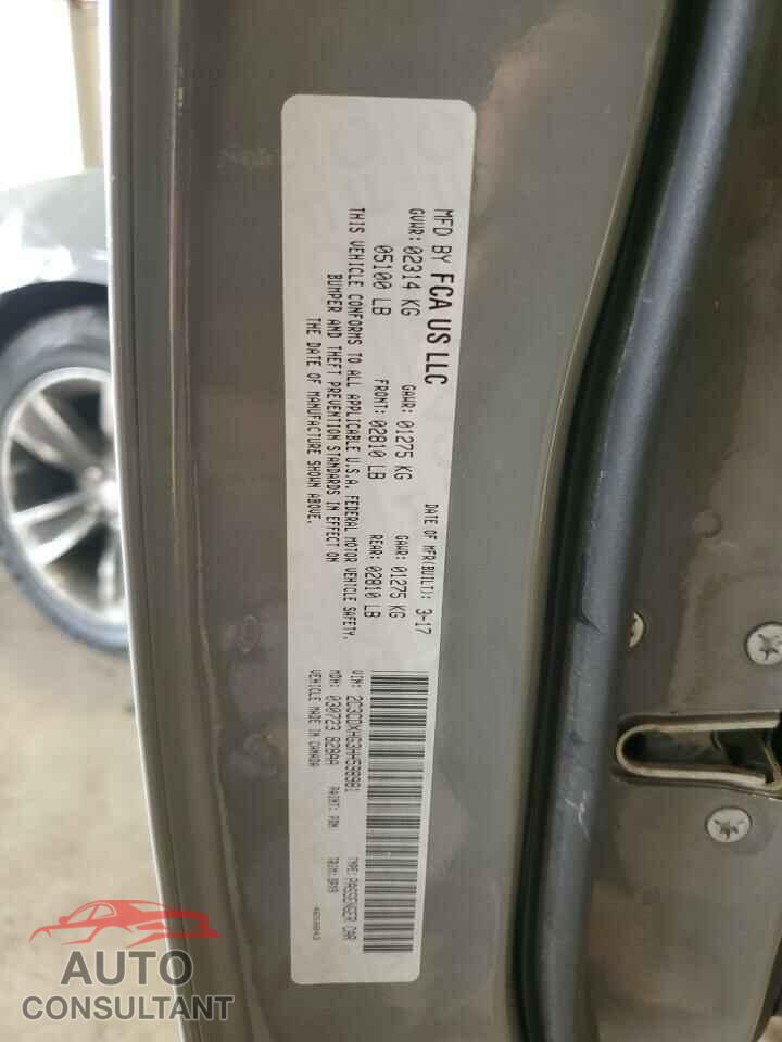 DODGE CHARGER 2017 - 2C3CDXHG3HH598981