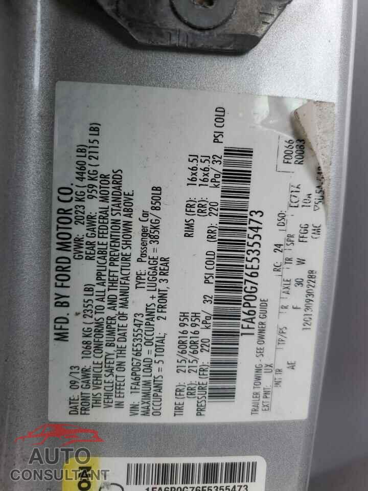 FORD FUSION 2014 - 1FA6P0G76E5355473