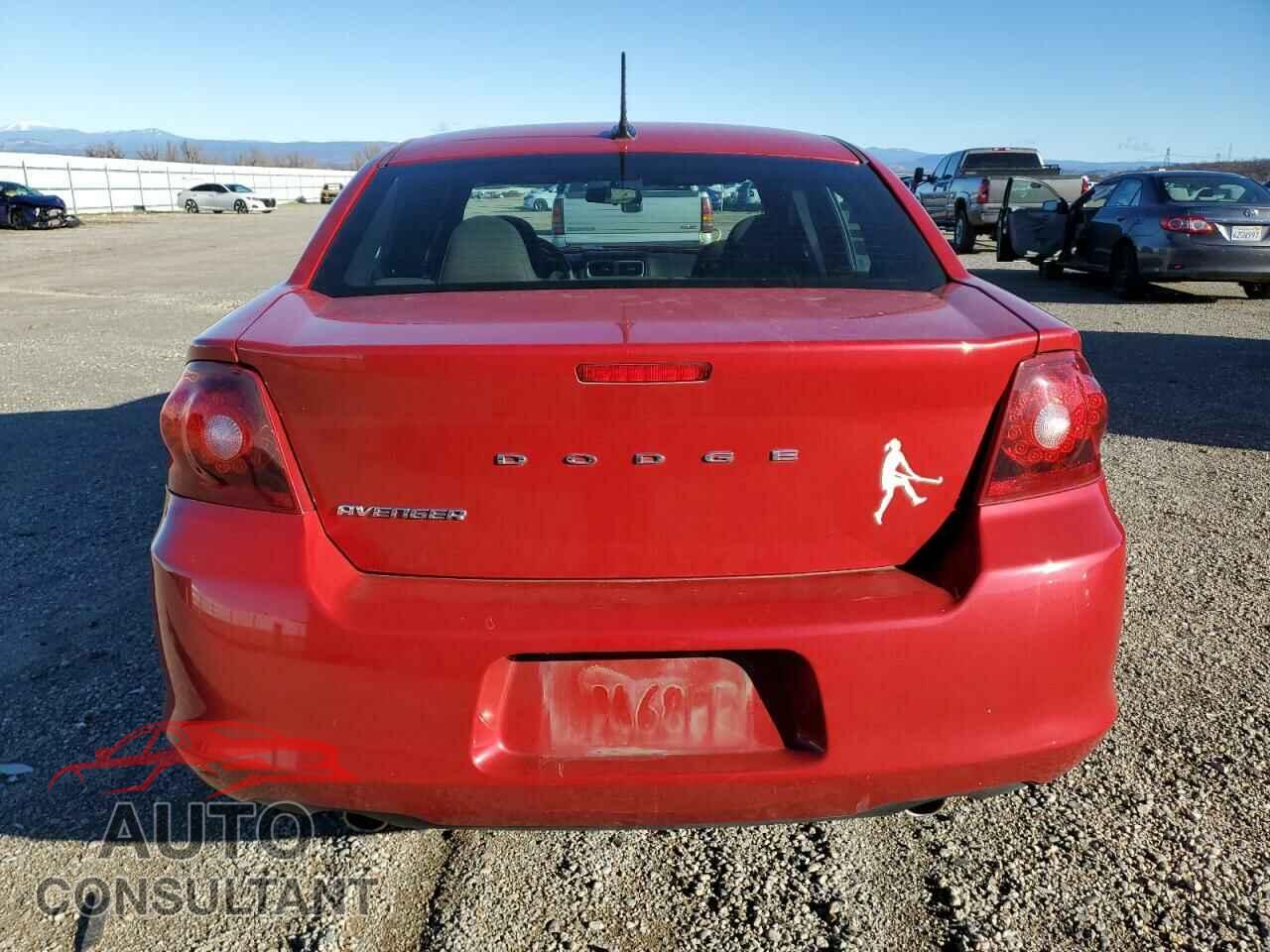 DODGE AVENGER 2012 - 1C3CDZAG6CN310182