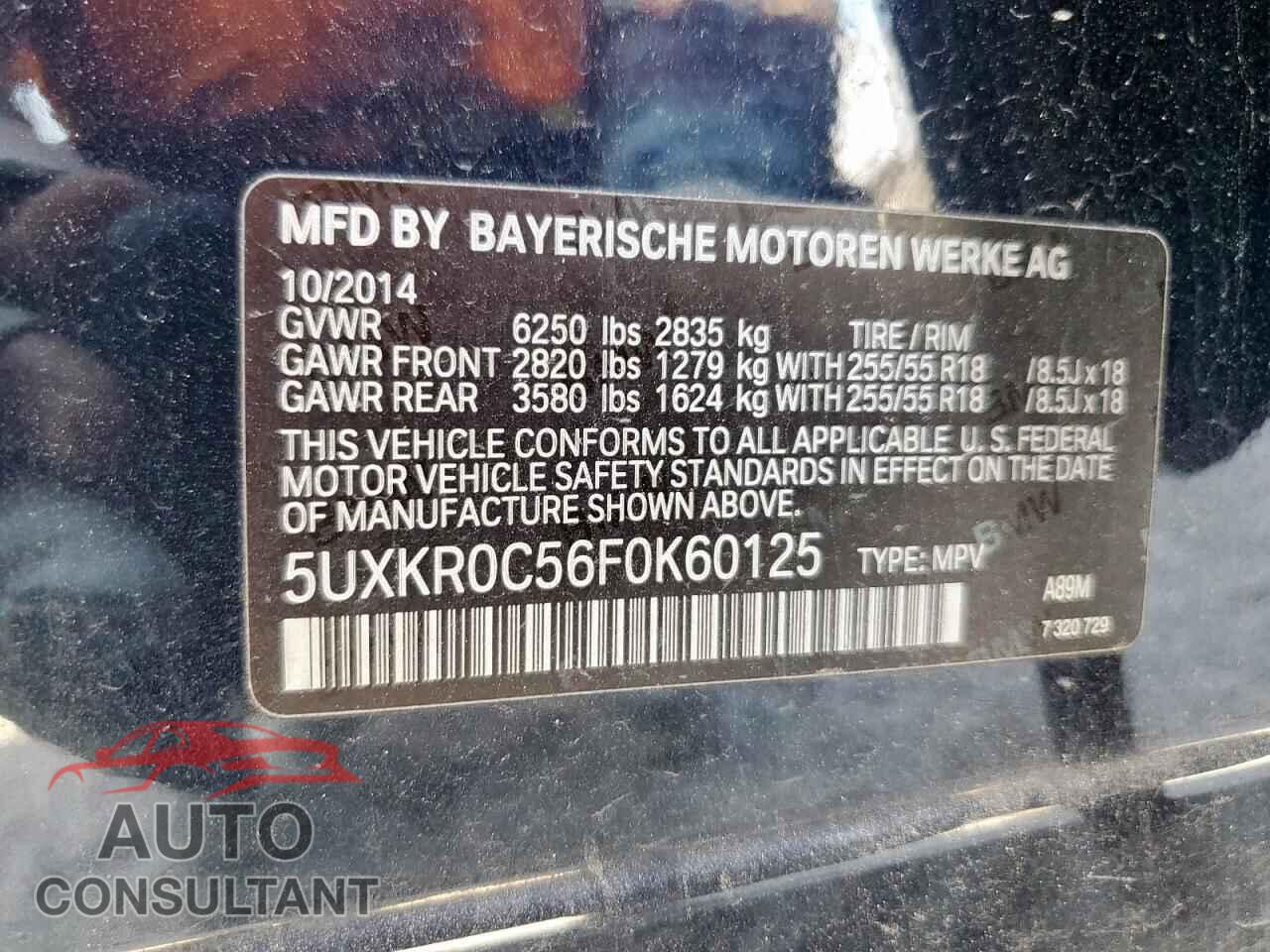 BMW X5 2015 - 5UXKR0C56F0K60125