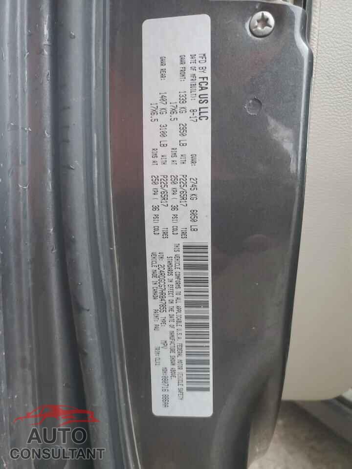 DODGE CARAVAN 2017 - 2C4RDGCG7HR847855