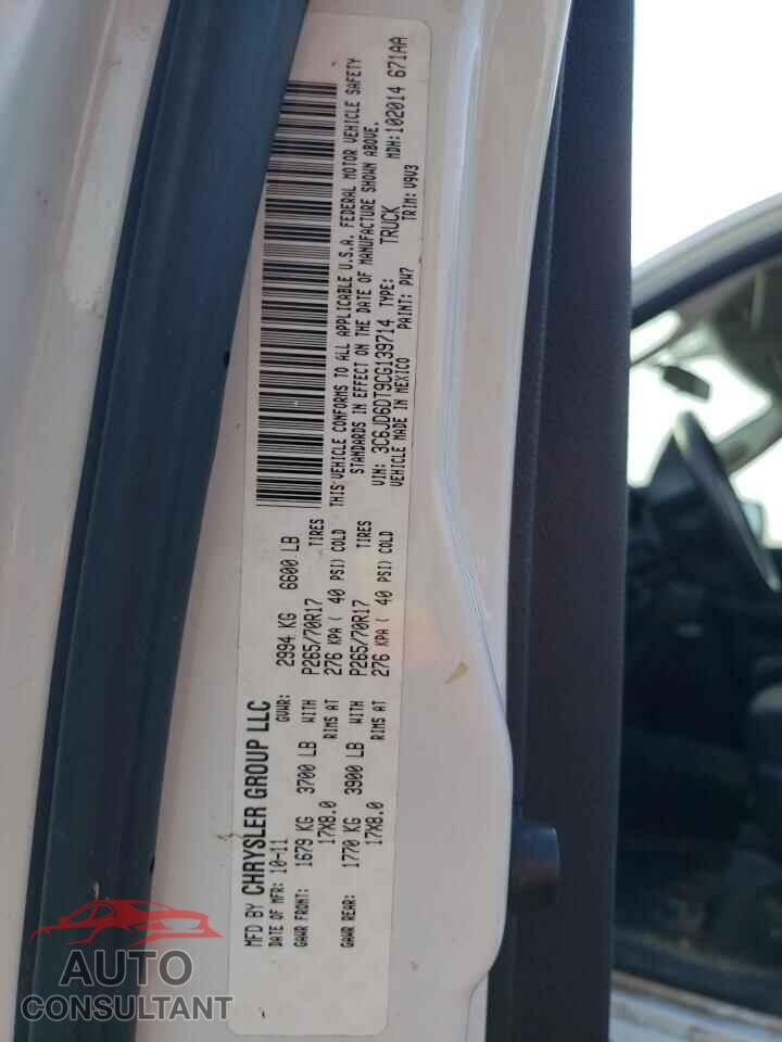 DODGE RAM 1500 2012 - 3C6JD6DT9CG139714