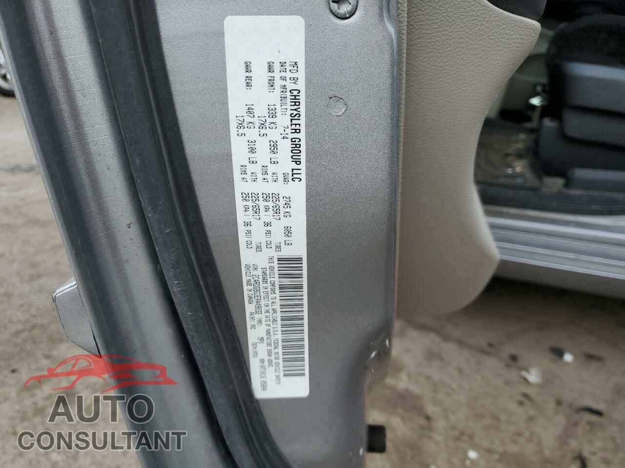 DODGE CARAVAN 2014 - 2C4RDGBG3ER449832