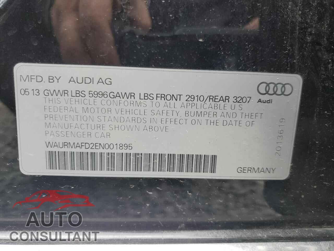 AUDI A8 2014 - WAURMAFD2EN001895