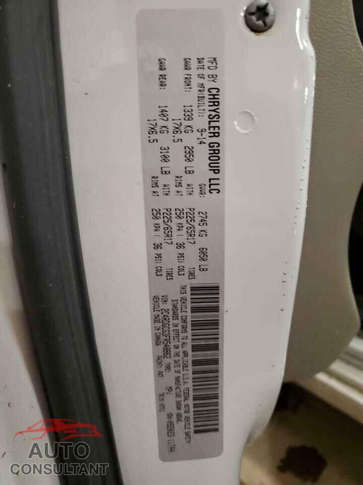 DODGE CARAVAN 2015 - 2C4RDGCG3FR548862