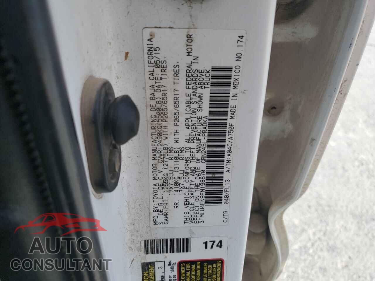 TOYOTA TACOMA 2015 - 3TMLU4EN9FM196670