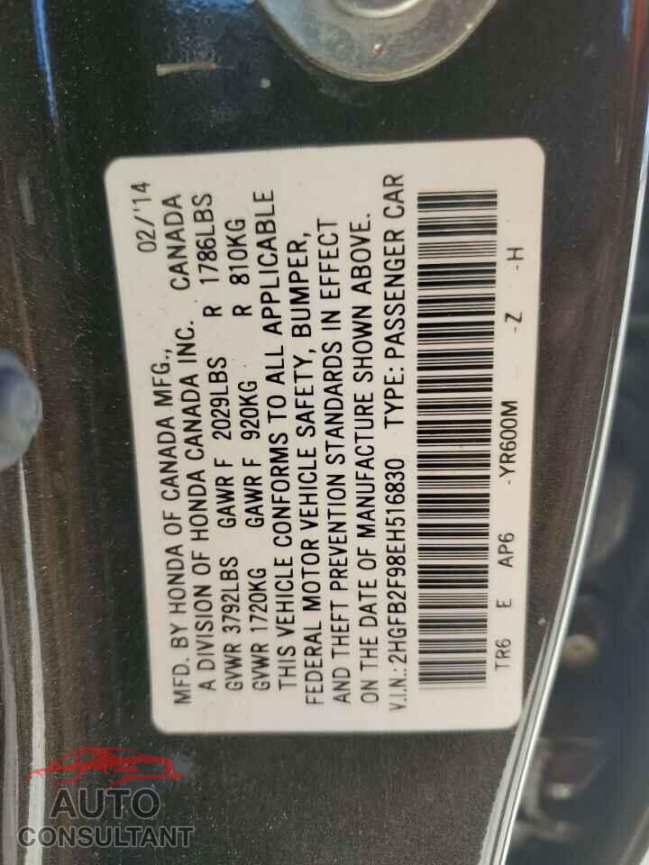 HONDA CIVIC 2014 - 2HGFB2F98EH516830