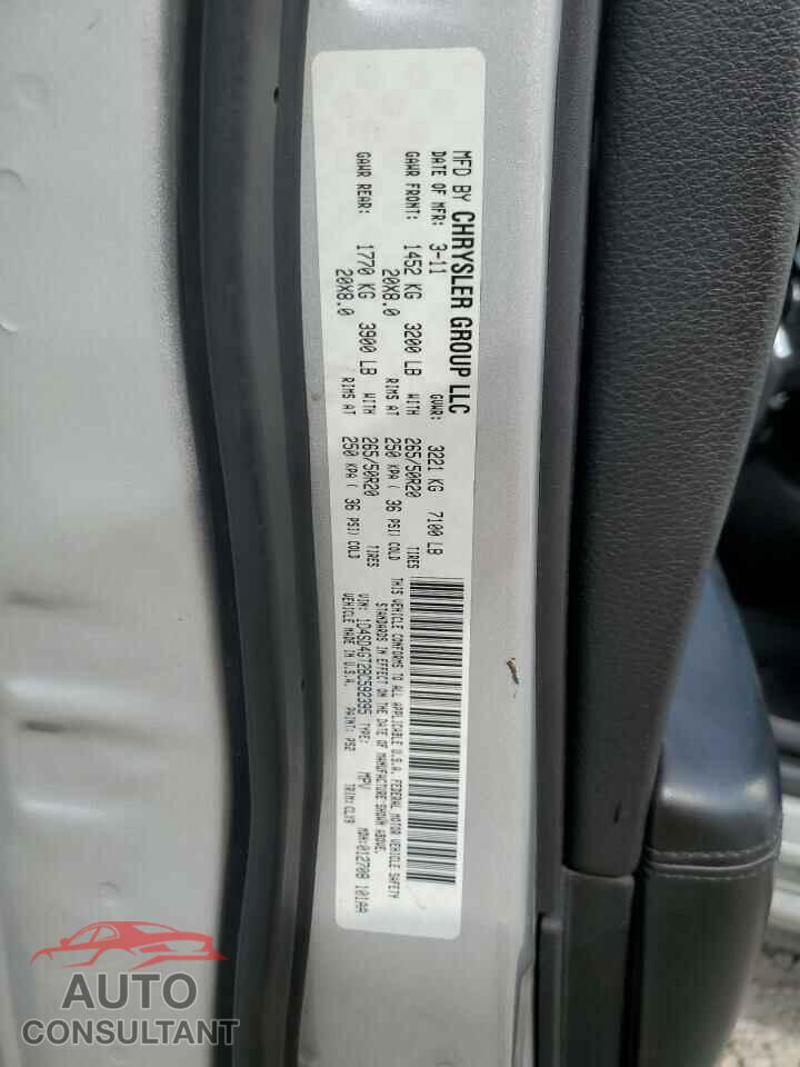 DODGE DURANGO 2011 - 1D4SD4GT2BC592395