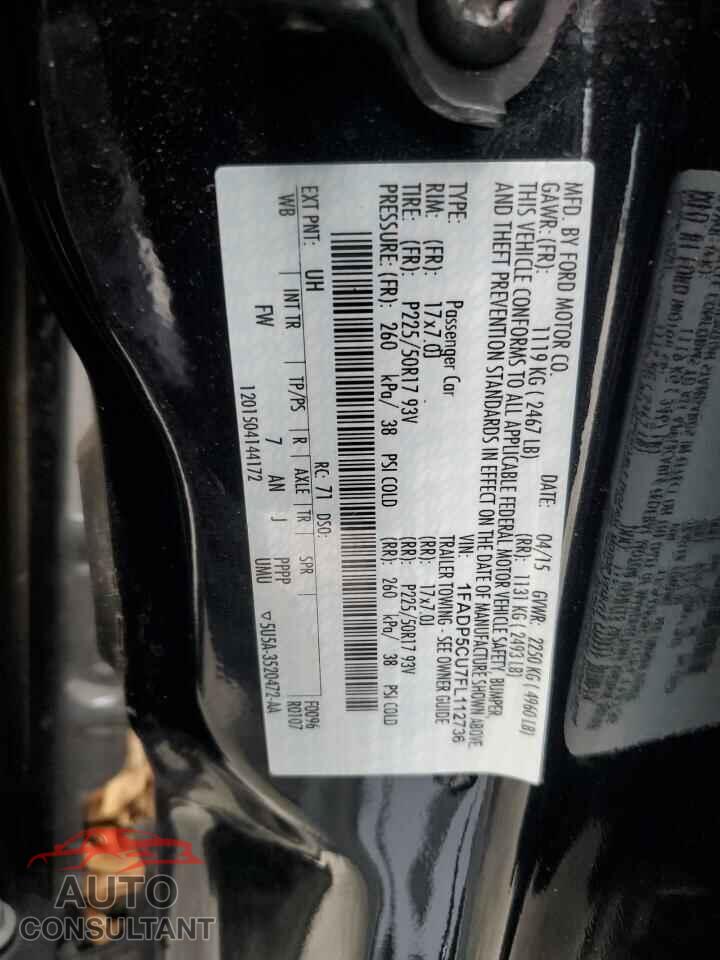 FORD CMAX 2015 - 1FADP5CU7FL112736