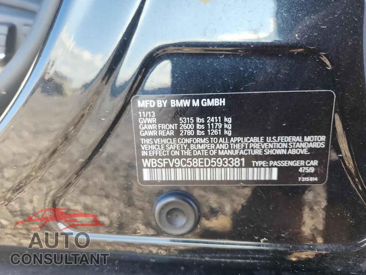 BMW M5 2014 - WBSFV9C58ED593381