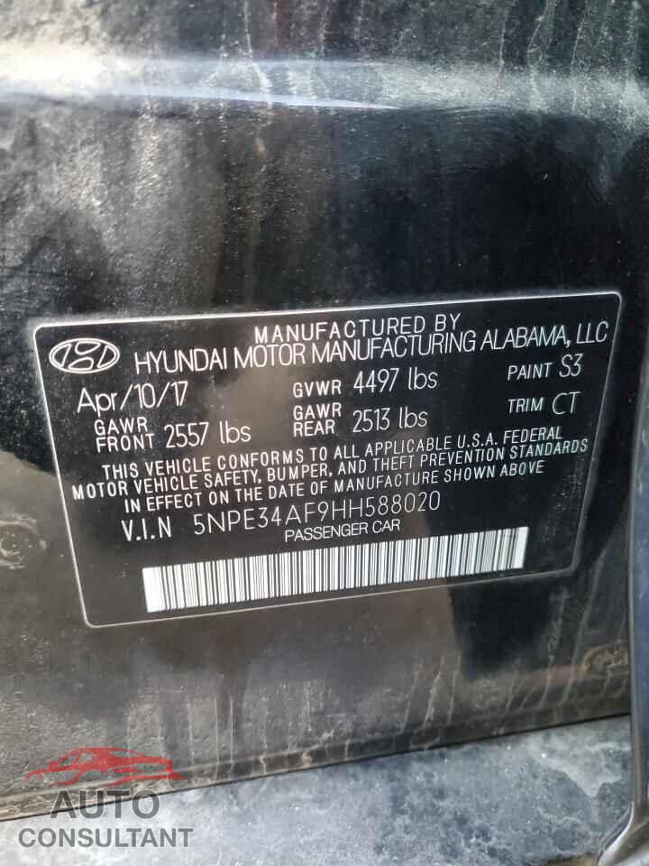 HYUNDAI SONATA 2017 - 5NPE34AF9HH588020