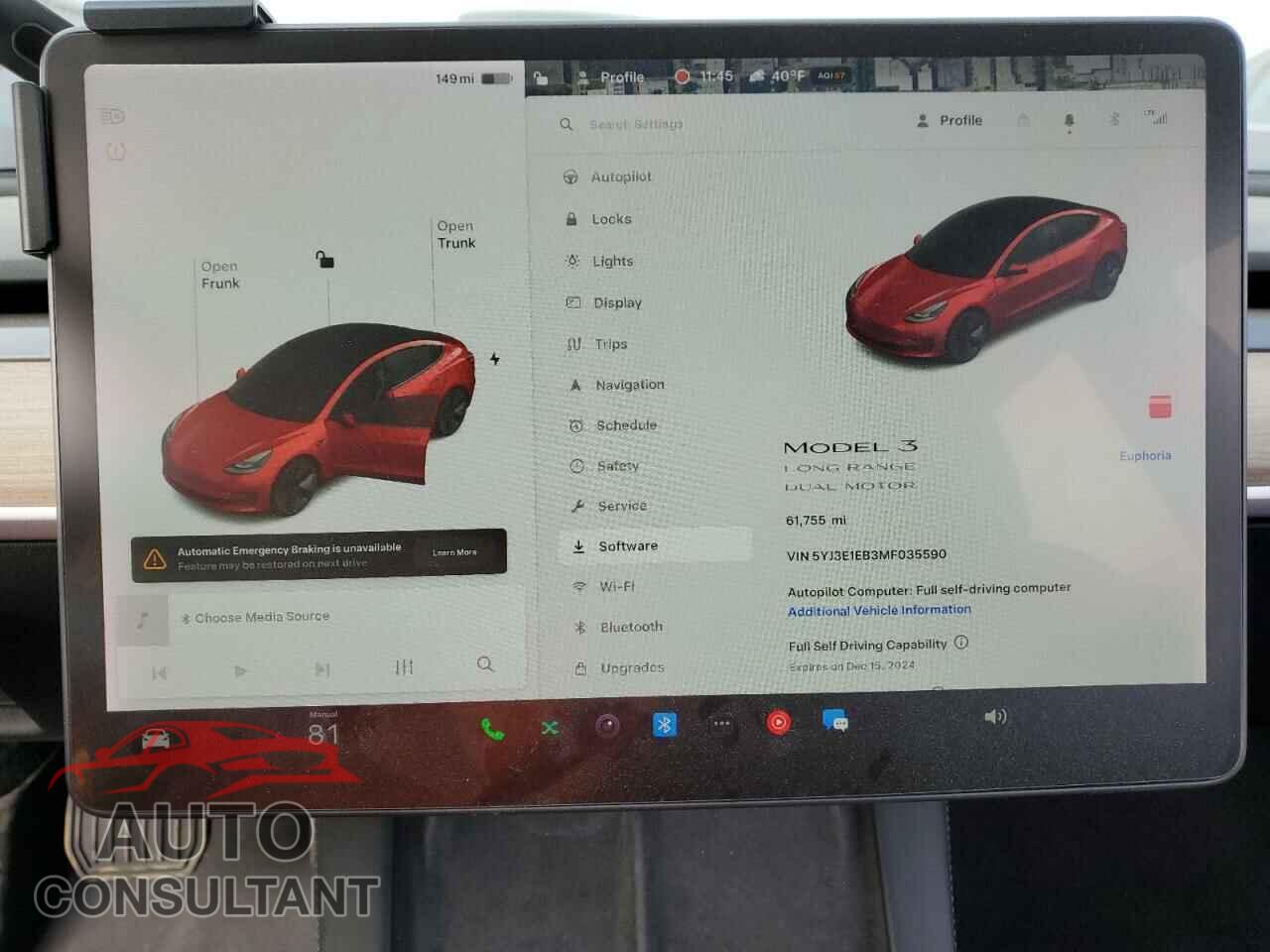TESLA MODEL 3 2021 - 5YJ3E1EB3MF035590
