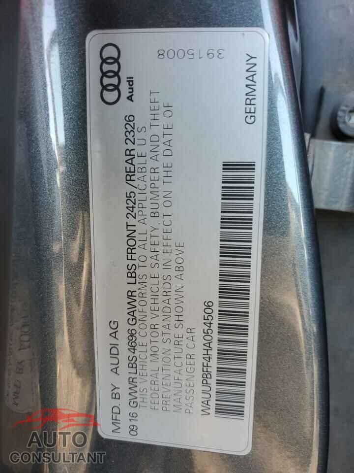 AUDI A3 2017 - WAUUPBFF4HA054506