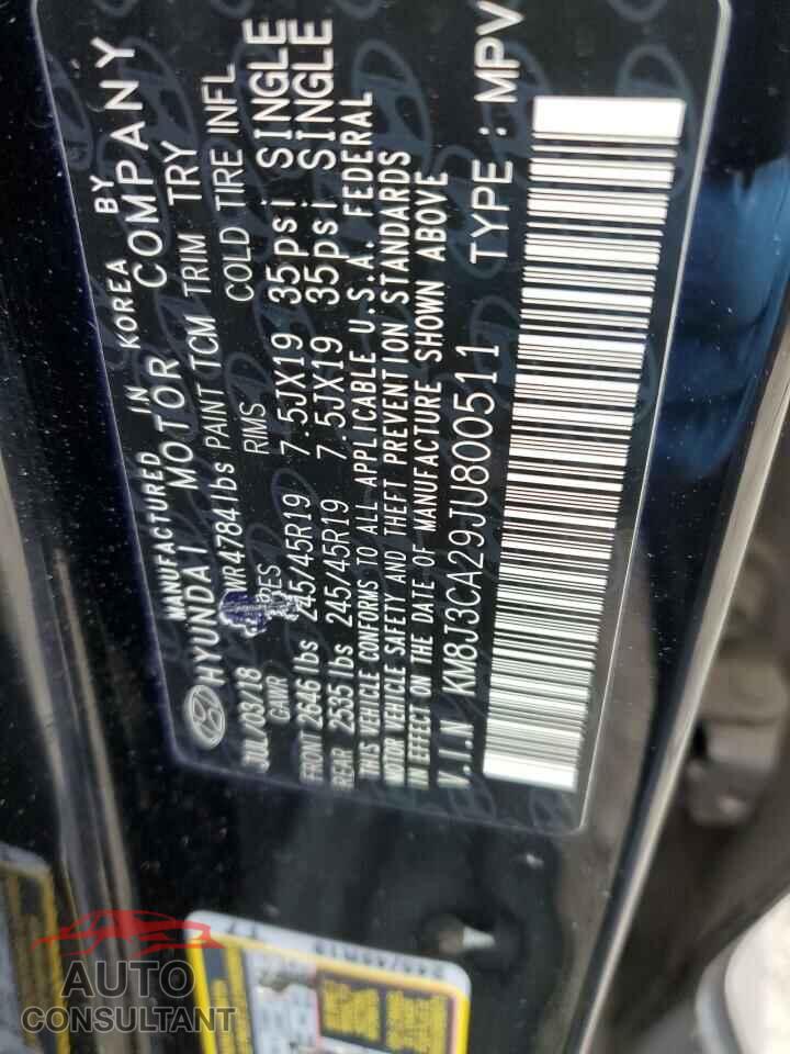 HYUNDAI TUCSON 2018 - KM8J3CA29JU800511
