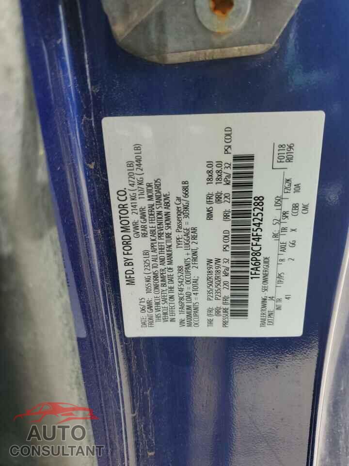 FORD MUSTANG 2015 - 1FA6P8CF4F5425288