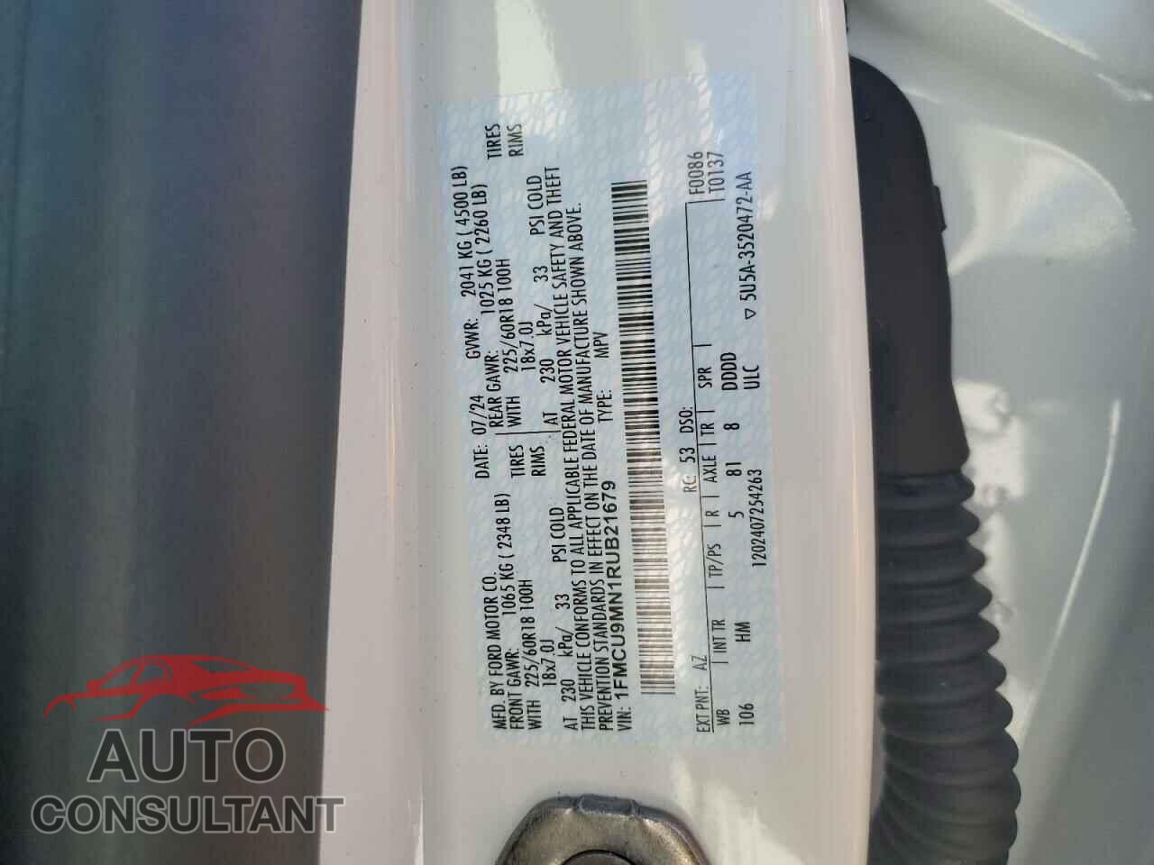 FORD ESCAPE ST 2024 - 1FMCU9MN1RUB21679