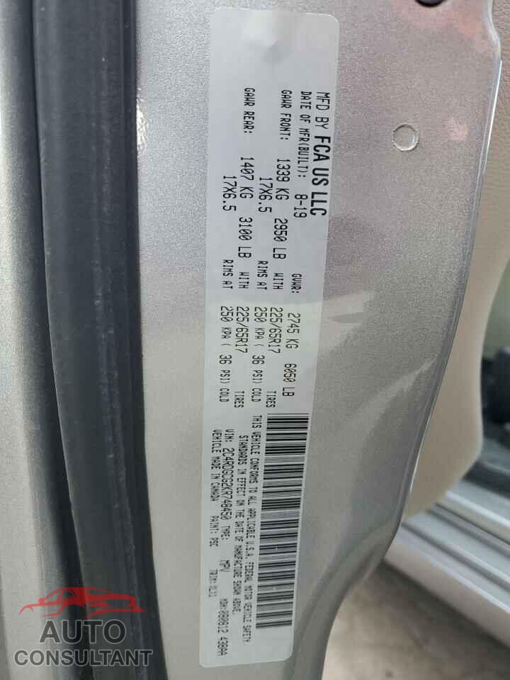 DODGE CARAVAN 2019 - 2C4RDGCG2KR748450