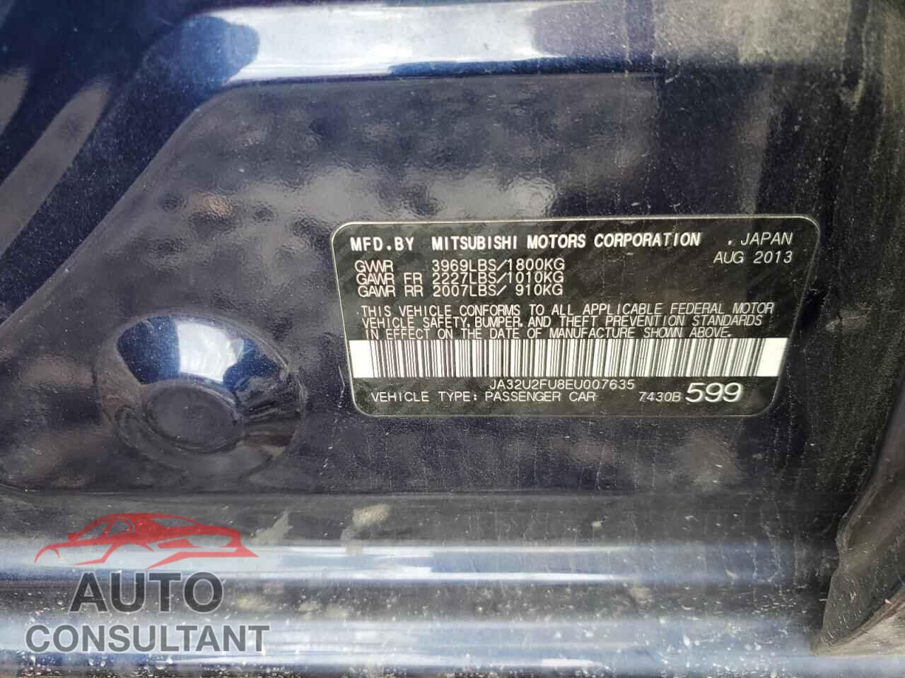 MITSUBISHI LANCER 2014 - JA32U2FU8EU007635