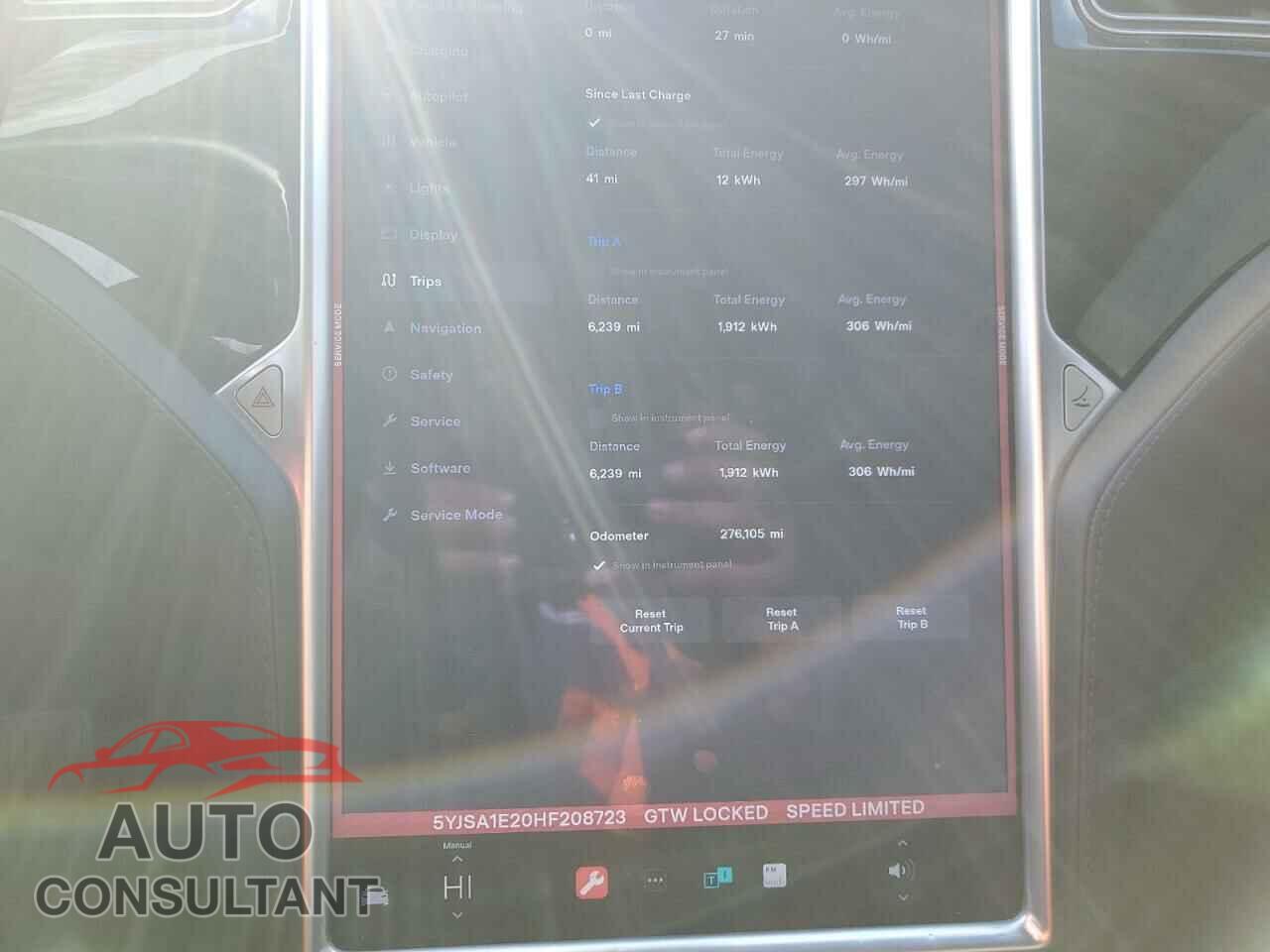 TESLA MODEL S 2017 - 5YJSA1E20HF208723