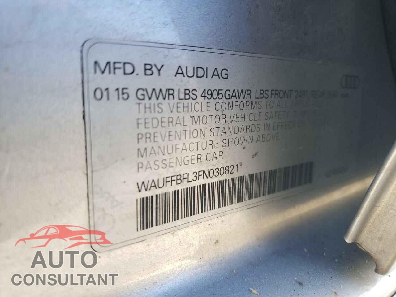 AUDI A4 2015 - WAUFFBFL3FN030821