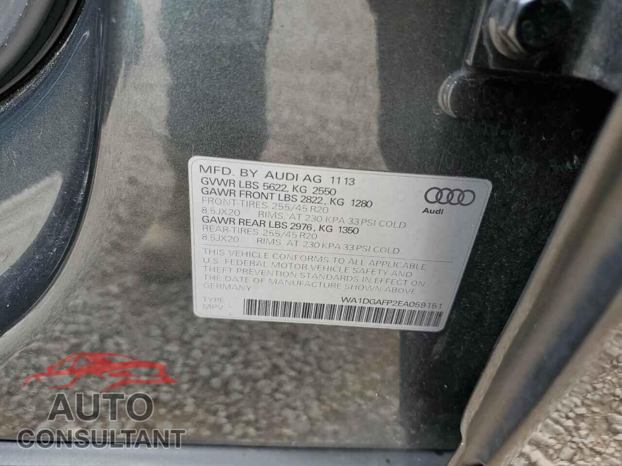 AUDI Q5 2014 - WA1DGAFP2EA059151