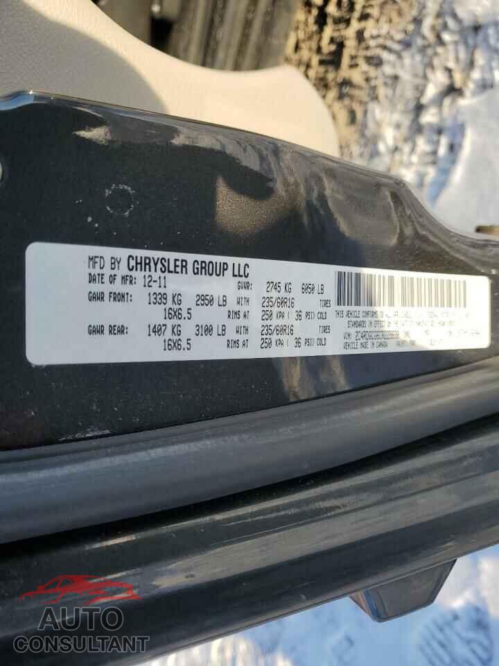 DODGE CARAVAN 2012 - 2C4RDGCG6CR229838