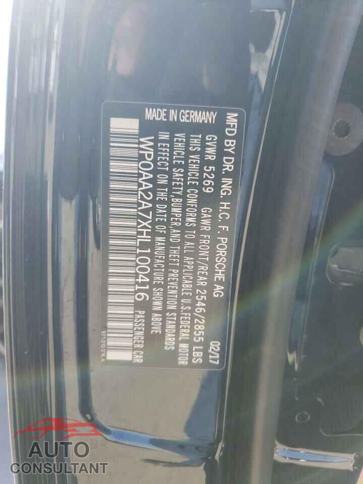 PORSCHE PANAMERA 2017 - WP0AA2A7XHL100416