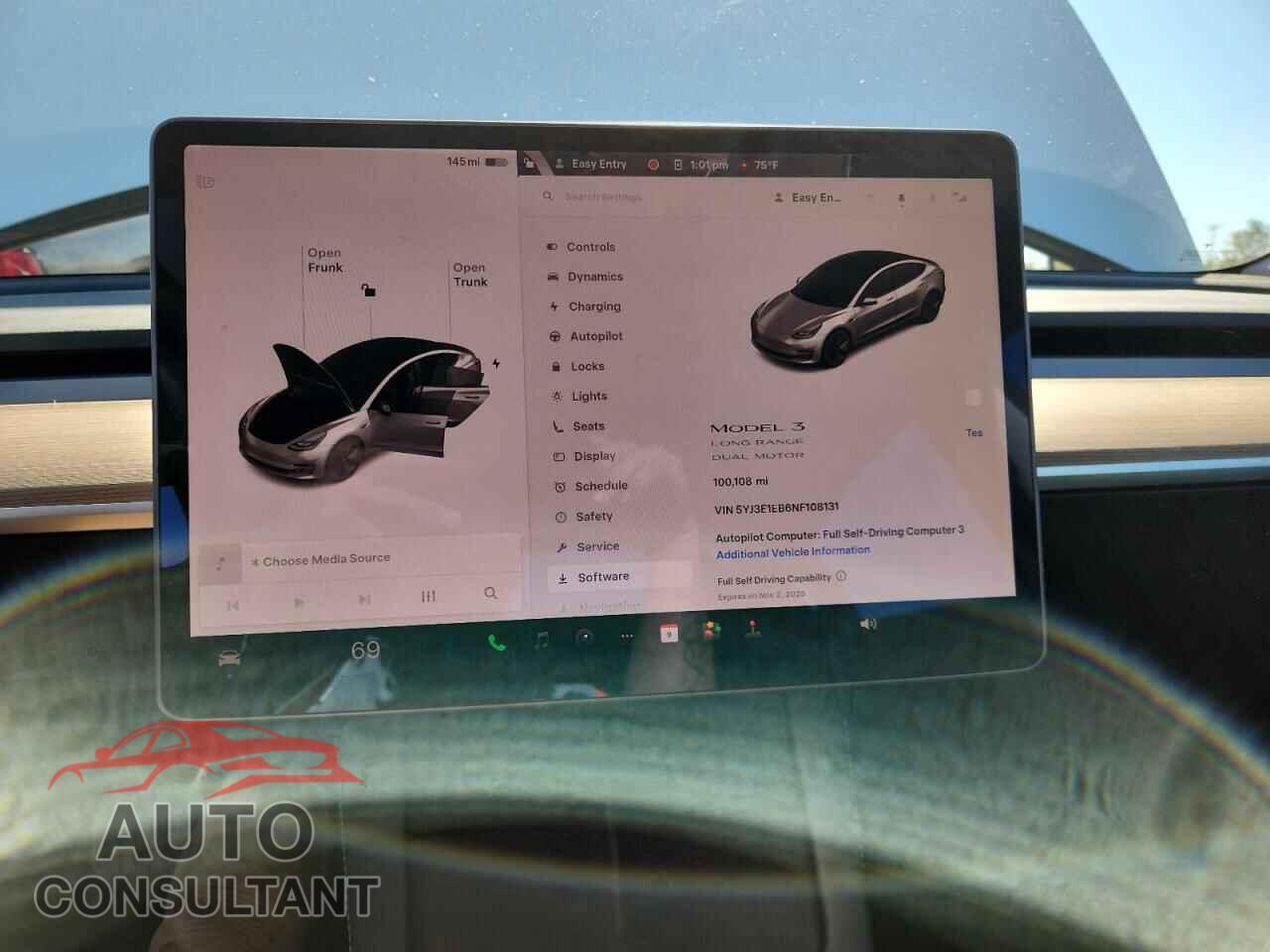 TESLA MODEL 3 2022 - 5YJ3E1EB6NF108131