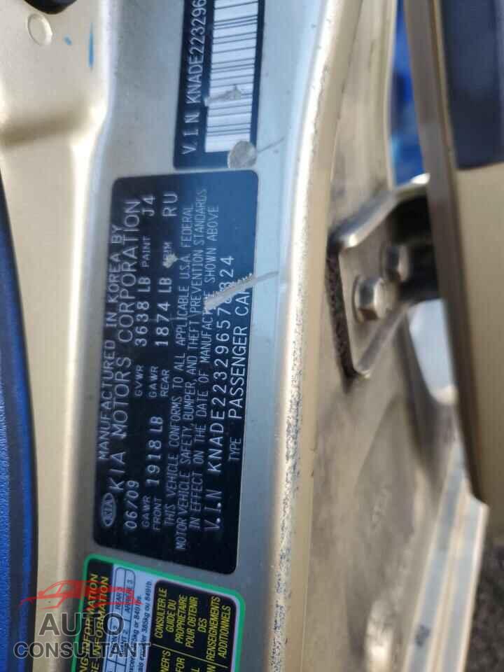 KIA RIO 2009 - KNADE223296578324