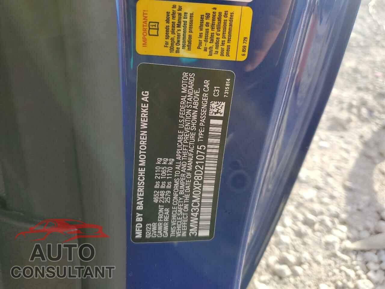 BMW M2 2023 - 3MW43CM0XP8D21075