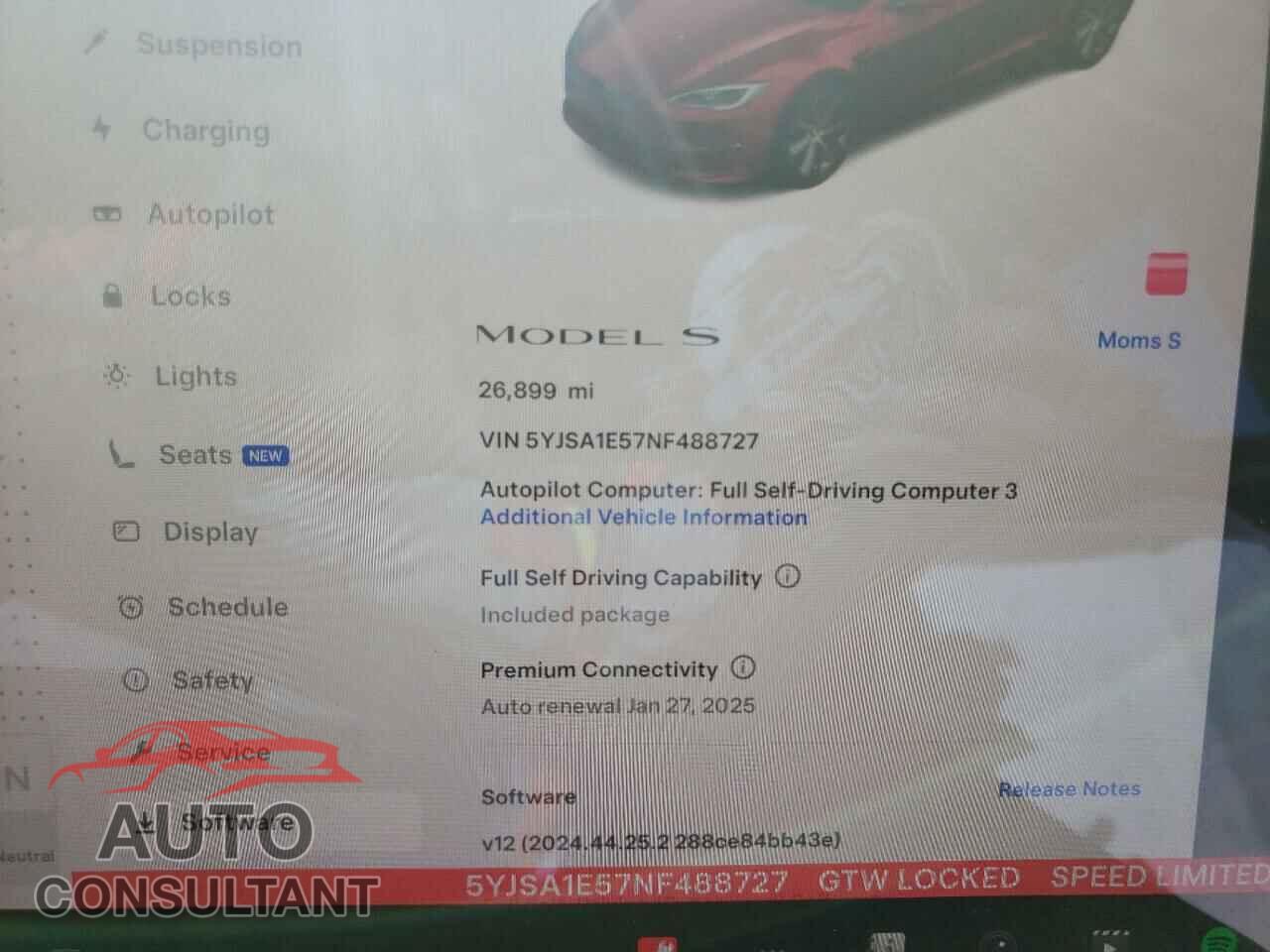 TESLA MODEL S 2022 - 5YJSA1E57NF488727