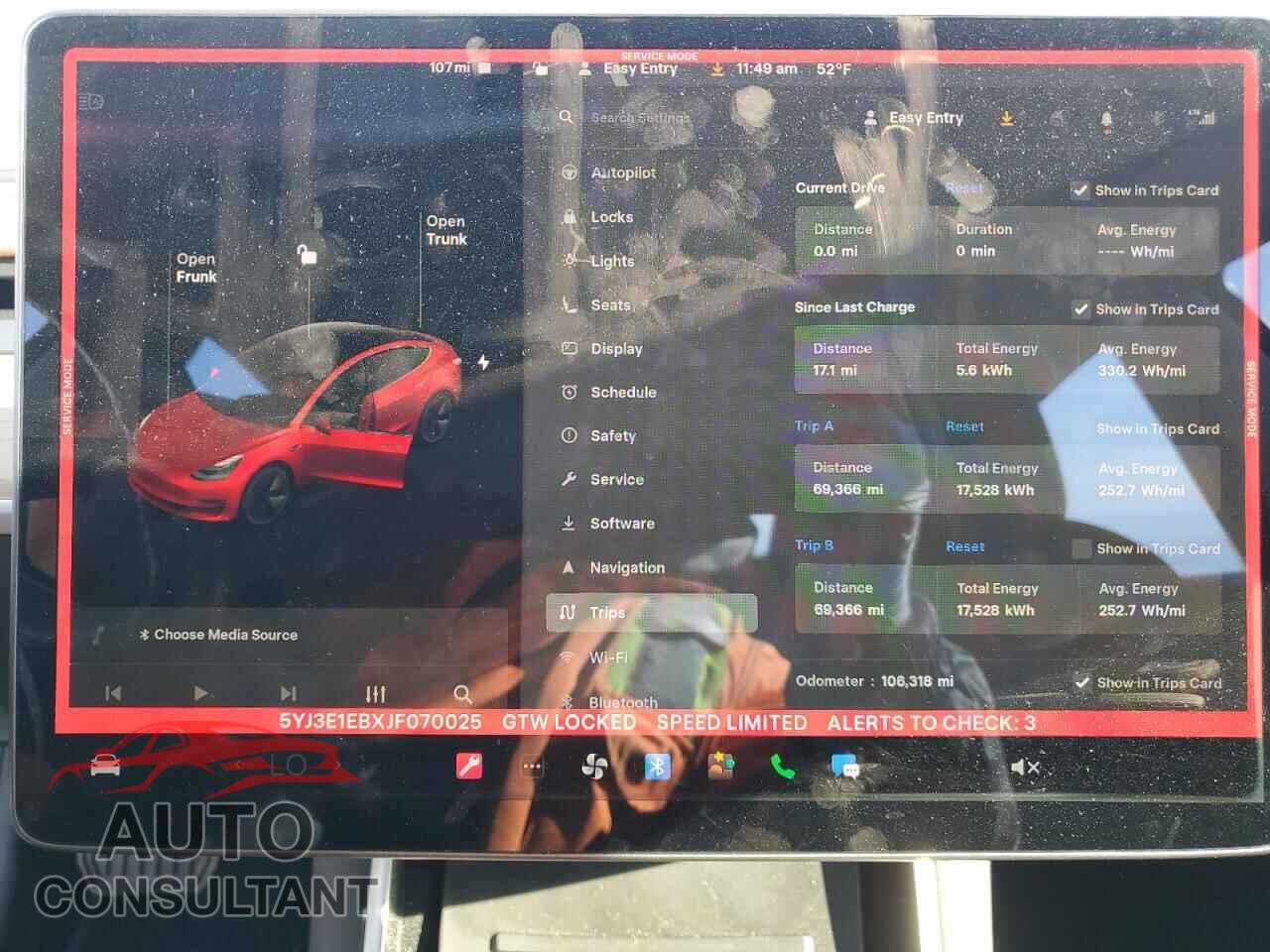 TESLA MODEL 3 2018 - 5YJ3E1EBXJF070025