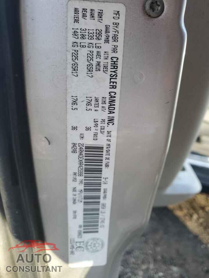 DODGE CARAVAN 2010 - 2D4RN4DEXAR425998