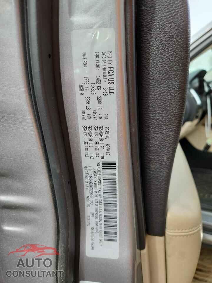 DODGE DURANGO 2019 - 1C4RDHAGXKC721675