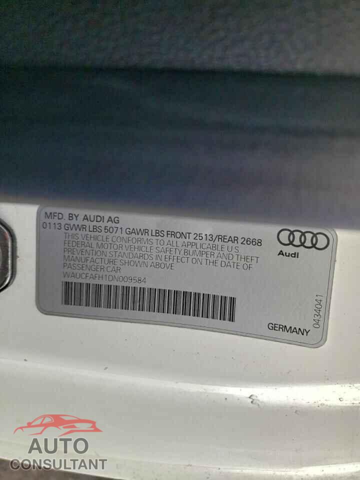 AUDI A5 2013 - WAUCFAFH1DN009584