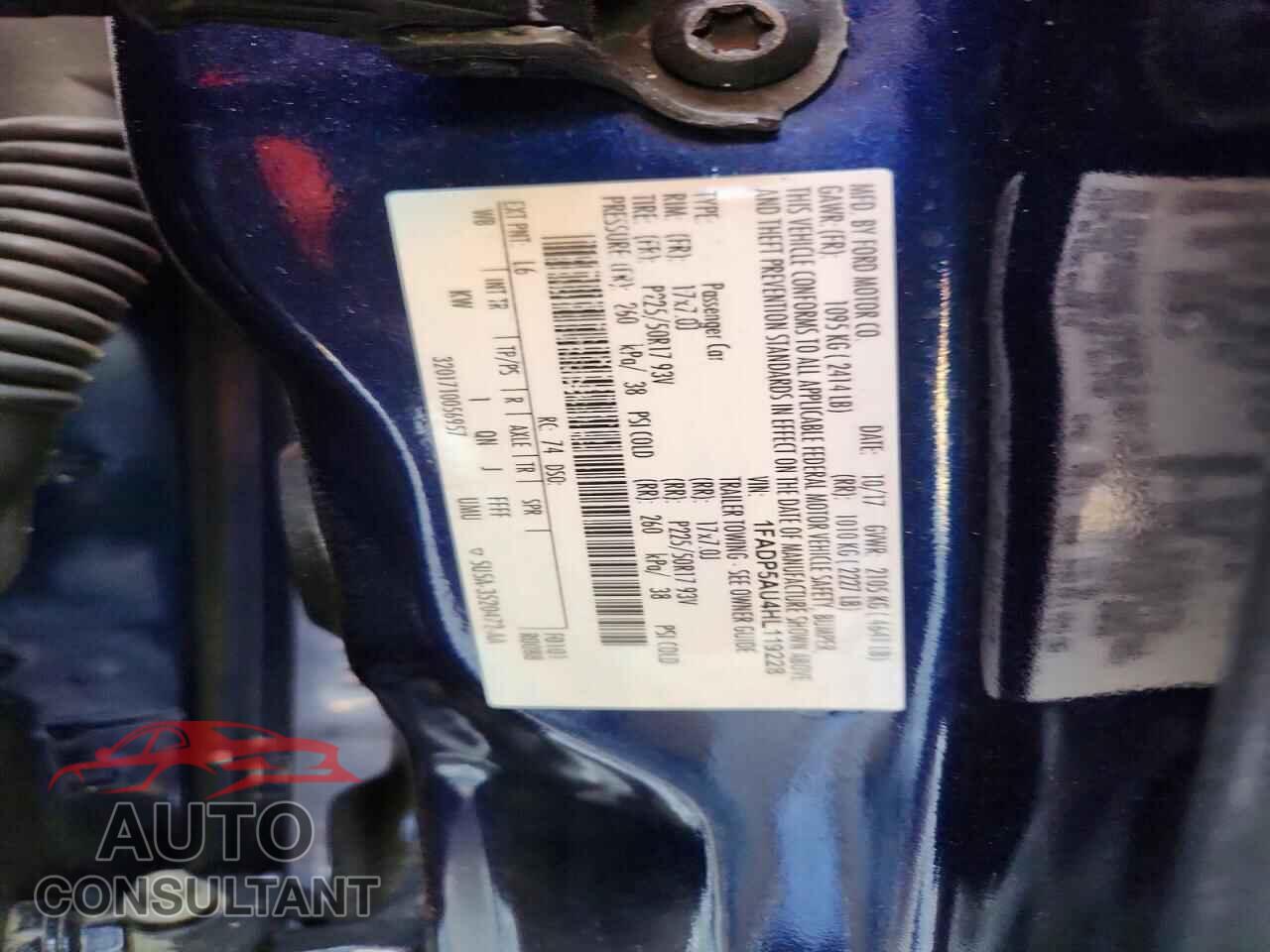 FORD CMAX 2017 - 1FADP5AU4HL119228