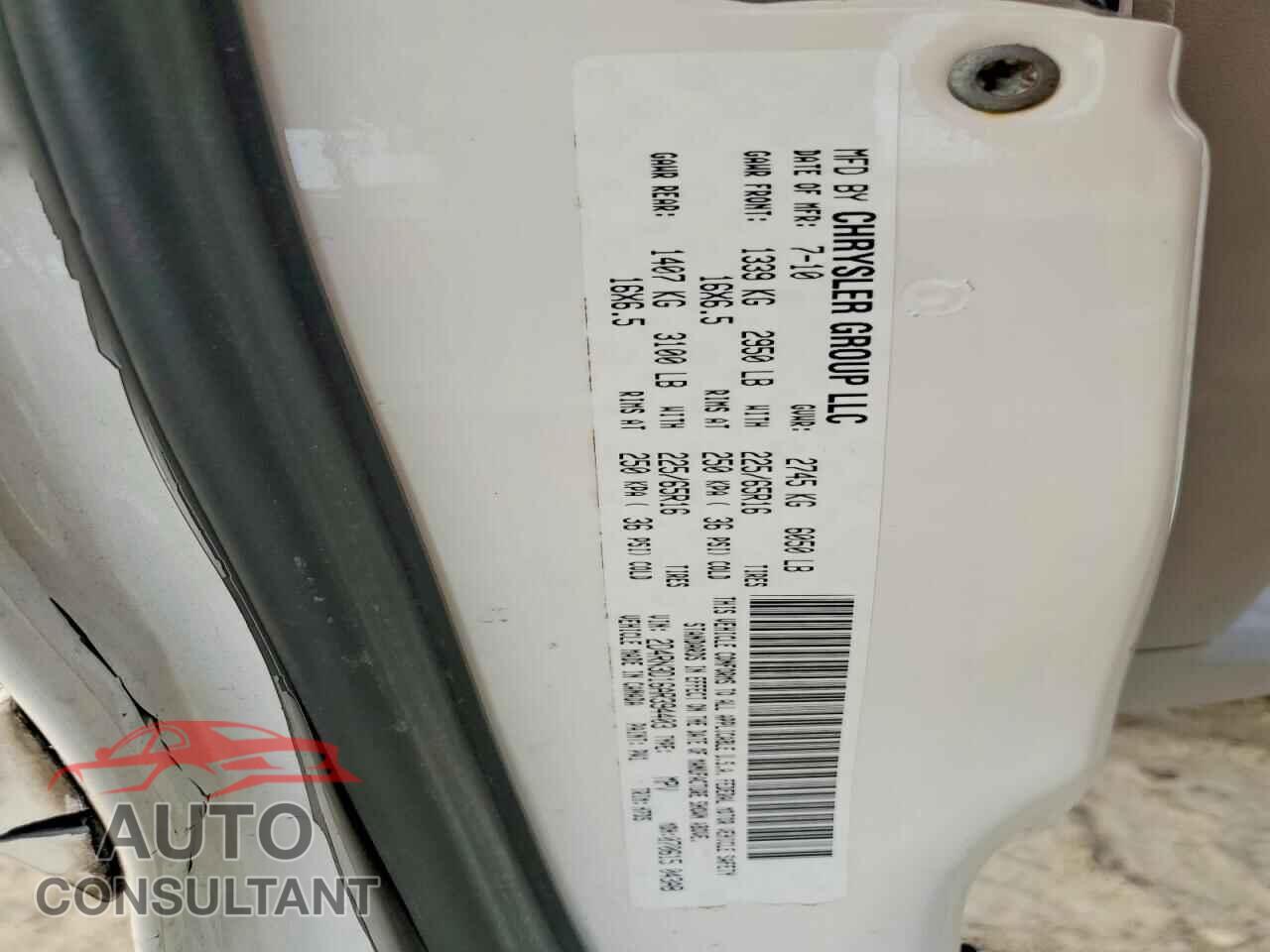 DODGE CARAVAN 2010 - 2D4RN3D16AR394403