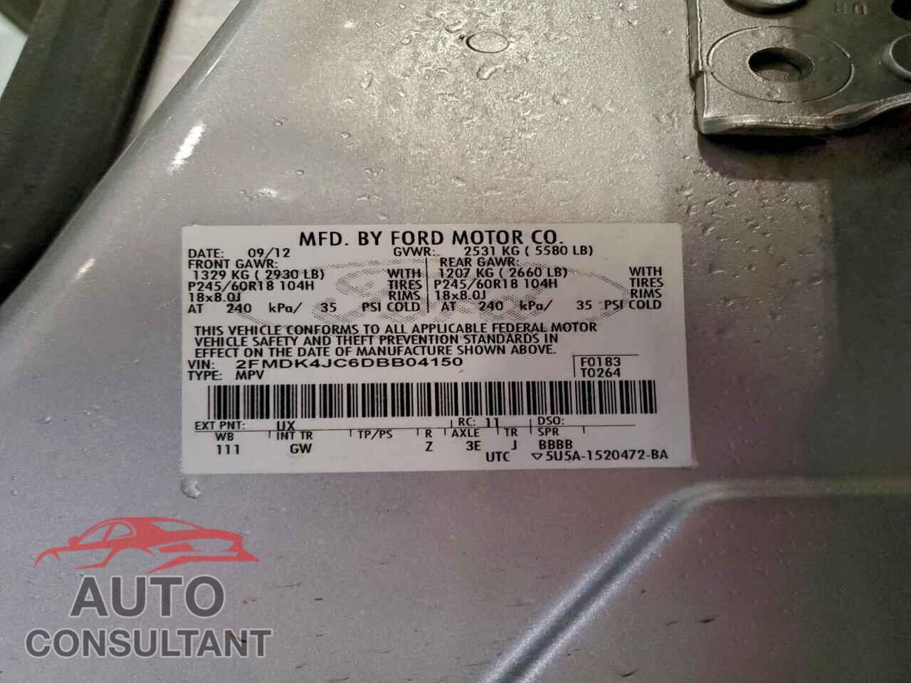 FORD EDGE 2013 - 2FMDK4JC6DBB04150